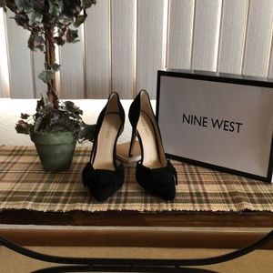 Nine West “Edelina” black suede, stiletto, size 7.